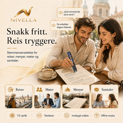 Nivella oversettelsespenn brukt til oversettelse på reise